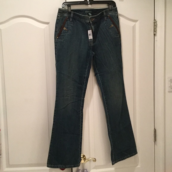 Ralph Lauren blue denim jeans 6 long boot cut leg NWT fit and flare - Picture 1 of 4